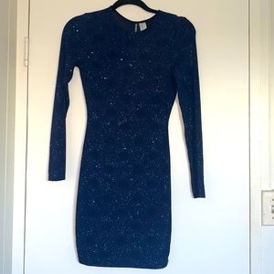 Deep blue sparkly dress